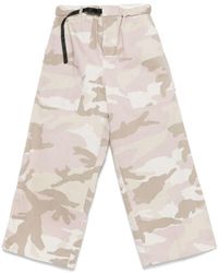 White Sand - Camou Print Cotton Trousers - Lyst
