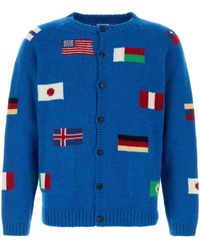 Bode - Electric Alpaca Blend Round-The-World Cardigan - Lyst