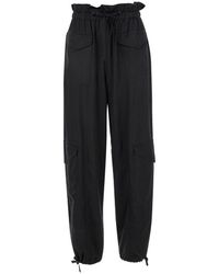 Ganni - Cargo Pants With Drawstring - Lyst