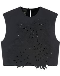 Pinko - True Colors Cotton Crop Top - Lyst
