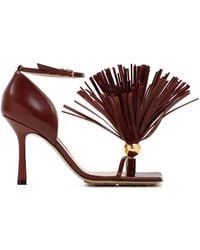 Bottega Veneta - Chic Square Open Toe Sandals With Stiletto Heel - Lyst