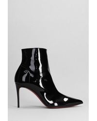 Christian Louboutin - Sporty Kate 85 Booty Patent-leather Heeled Ankle Boots - Lyst
