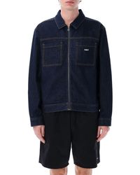 Obey - Icon Hardwork Zip Denim Jacket - Lyst