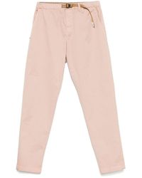 White Sand - Trousers With Belt And Elastic - Lyst