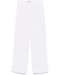ERMANNO FIRENZE - Linen Blend Trousers - Lyst