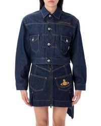 Vivienne Westwood - Cropped Marlene Denim Jacket - Lyst