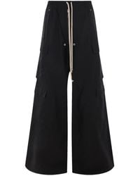 Rick Owens - Relaxed Fit Shorts With Elasticated Drawstring And Cargo Pockets - Lyst