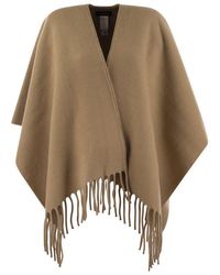 Fabiana Filippi - Chic Wool Fringed Cape - Lyst