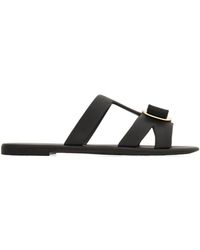 Ferragamo Deva Rubber Platform Mule in Black | Lyst