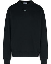 Off-White c/o Virgil Abloh - Oversized Sweatshirt With Classic Crew Neckline - Lyst