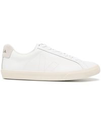 Veja - Leather Logo Sneakers - Lyst