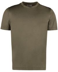 Canali - Cotton Crew-Neck T-Shirt - Lyst