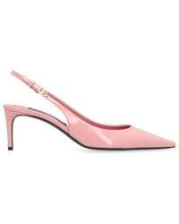 Dolce & Gabbana - Dolce&Gabbana Leather Slingback With Dãcolletã - Lyst