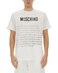 Moschino - Message Print" T-Shirt - Lyst