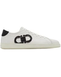 Ferragamo - Gancini Leather Sneakers - Lyst