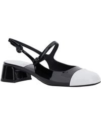 Jeffrey Campbell - 'Cou-Cou' Slingback Pumps With Low Block Heel And Contrasting Toe - Lyst