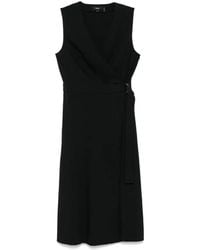 Theory - Sleeveless A-Line Wrap Dress - Lyst