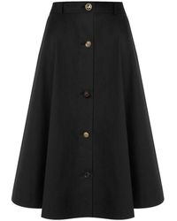 Moschino - 'Poplin Skirt With Buttons' - Lyst