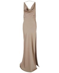 ANDAMANE - 'Vera' Long Dress With Cowl Neck And Open Back - Lyst