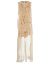 Alberta Ferretti - Blouse With Ruffle - Lyst