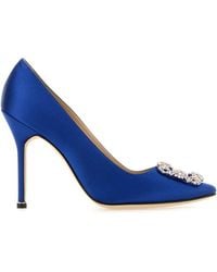 Manolo Blahnik - Satin Hangisi 105 Pumps - Lyst