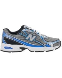 New Balance - Low Top Sneakers With Logo Patch On Side And Tongue And Perforated Panels - Lyst