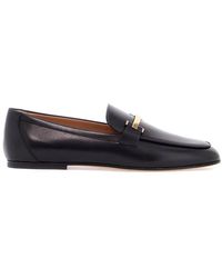 Tod's - Calfskin Loafers With Metallic Band - Lyst