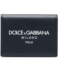 Dolce & Gabbana - Leather Wallet With Logo Print - Lyst