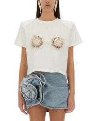 Magda Butrym - T-Shirt With Crochet Bra - Lyst