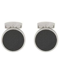 Tateossian - Cufflinks Round Palladium Carbon Fibre Accessories - Lyst