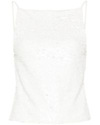 P.A.R.O.S.H. - Sequin-Embellished Open-Back Top - Lyst