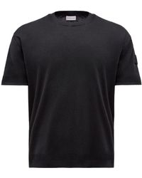 Moncler - Silk & Cotton Knit T-Shirt - Lyst