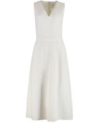 Calvin Klein - Linen-Blend Dress - Lyst