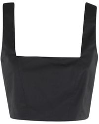 FEDERICA TOSI - Crop Top With Square Neckline - Lyst
