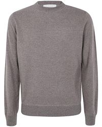 FILIPPO DE LAURENTIIS - Long Sleeves Cashmere Wool Round Neck Sweatshirt - Lyst