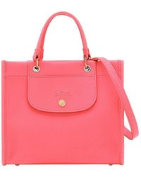 Longchamp - 'Small Cabas' Handbag With Embossed Logo On The Front And Adjustable And Removable Shoulder Strap - Lyst