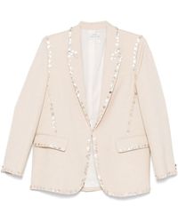 Forte Forte - Viscose Wool Slub Pearl Embroidered Jacket - Lyst