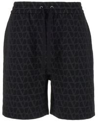 Valentino Garavani - Bermuda Shorts With "Toile Iconographe" Print - Lyst