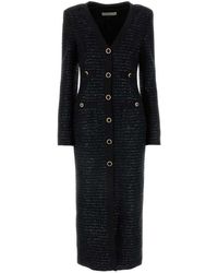 Alessandra Rich - Midi Tweed Dress With Sequins - Lyst