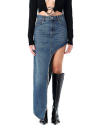 Coperni - One-Leg Denim Skirt - Lyst