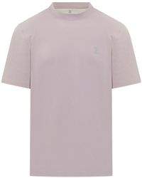Brunello Cucinelli - Logo Cotton T-Shirt - Lyst