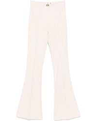 Elisabetta Franchi - Butter Flared Trouser With Logo - Lyst