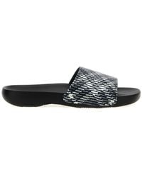Burberry - 'Dive Check' Sandals - Lyst