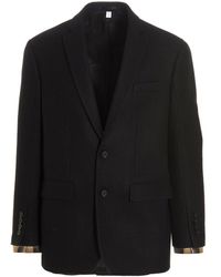 Burberry - Wool Tailored Blazer Jacket - Lyst