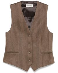 Officine Generale - Cleo Vest Li Cot Herringbone - Lyst