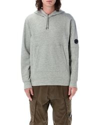 C.P. Company - Diagonal Raised Fleece Lens Hooded Sweatshirt - Lyst