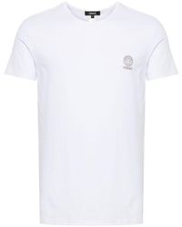Versace - Graphic-print Crewneck Stretch-cotton T-shirt X - Lyst