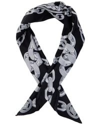 Versace - Foulard With All-Over Medusa And Chain Graphic Print - Lyst