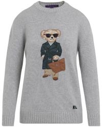 Ralph Lauren - Cashmere Knit Pullover With Iconic Bear Design - Lyst