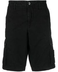 Stone Island - Logo-appliquéd Cotton Drawstring Shorts - Lyst